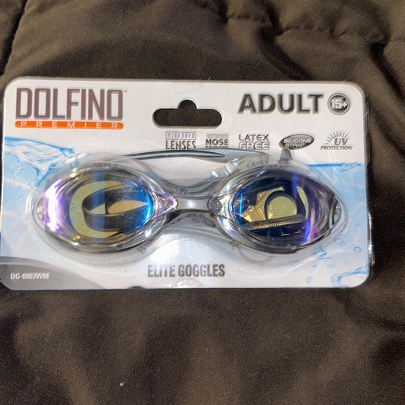Dolfino Other - Dolfino Premier Adult Black Swim Goggles